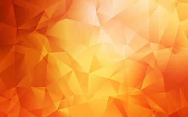 Light Red, Yellow vector abstract polygonal background. A sample with polygonal shapes. Brand new design for your business.