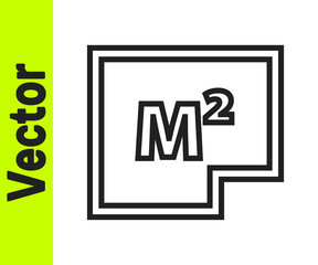 Black line House plan icon isolated on white background. Vector Illustration.