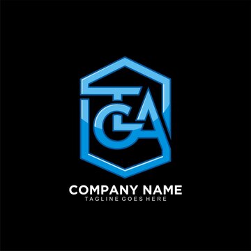TGA initial logo design for business company