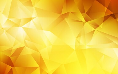 Light Orange vector gradient triangles texture. Creative geometric illustration in Origami style with gradient. A new texture for your web site.