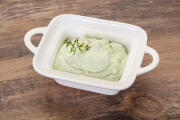 Cottage cream snack with herbs