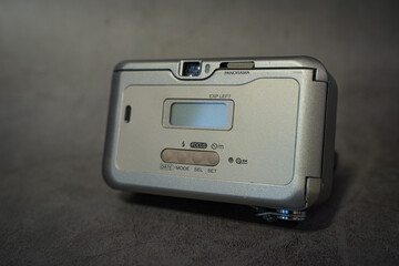 Backside of vintage point and shoot camera