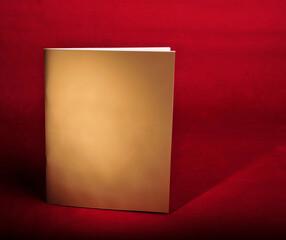 blank notebook on a colorful background