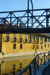 Canal of Martesana at Milan, Italy