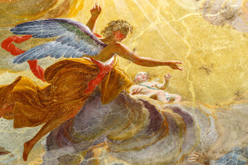 Painting of saints Gervaso and Protaso church in Gorgonzola