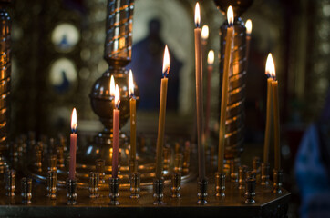 candles in church