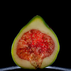 Fig in trasparency on black background