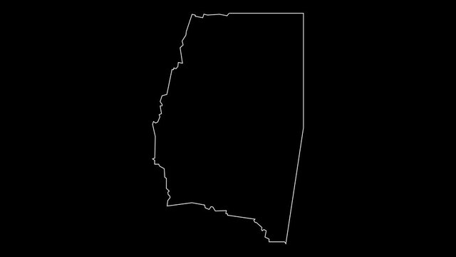 Santiago del Estero Argentina province map outline animation