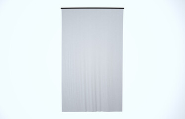 White Flag, White Fabric, 3D Render
