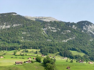Alpine peak of Matthorn in the Swiss mountain range of Pilatus and in the Emmental Alps, Alpnach - Canton of Obwalden, Switzerland (Kanton Obwalden, Schweiz) © Mario