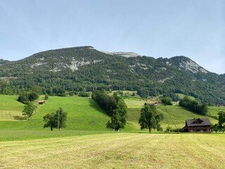 Alpine peak of Matthorn in the Swiss mountain range of Pilatus and in the Emmental Alps, Alpnach - Canton of Obwalden, Switzerland (Kanton Obwalden, Schweiz) © Mario