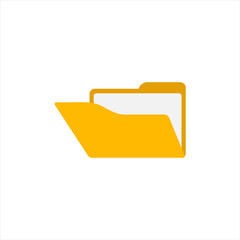 Flat folder, documents icon, piece of cheese icon, vector illustration isolated on white background