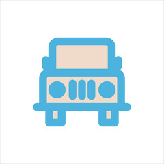 jeep icon flat vector logo design trendy