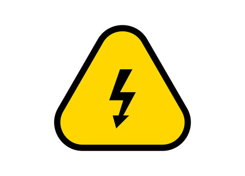 high voltage sign vector image