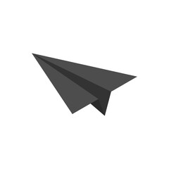 Handmade paper airplane icon. Plane vector cartoon illustration on white isolated background. Air flight business concept.