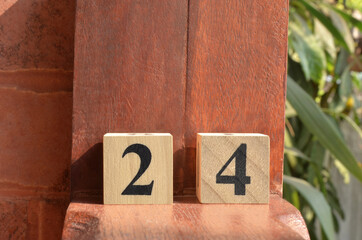 Number 24, number cube in natural concept.