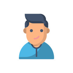 A man flat icon style design illustration
