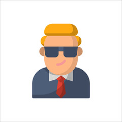 Businessman flat icon style design illustration