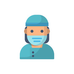 Nurse flat icon style design illustration