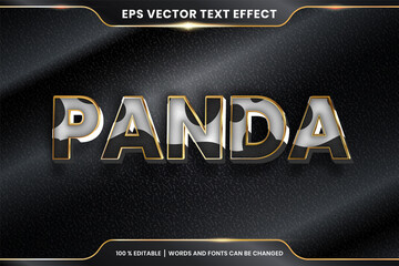 Panda 3D Text effect Editable © VISIT INDONESIA STD.