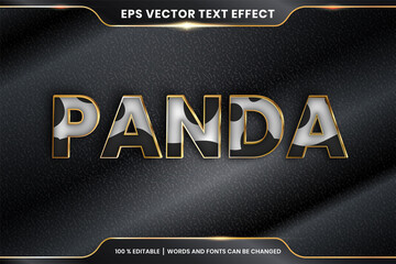 Panda Text effect Editable © VISIT INDONESIA STD.