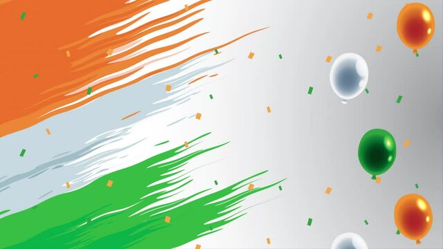 india independence day balloons helium with flag colors