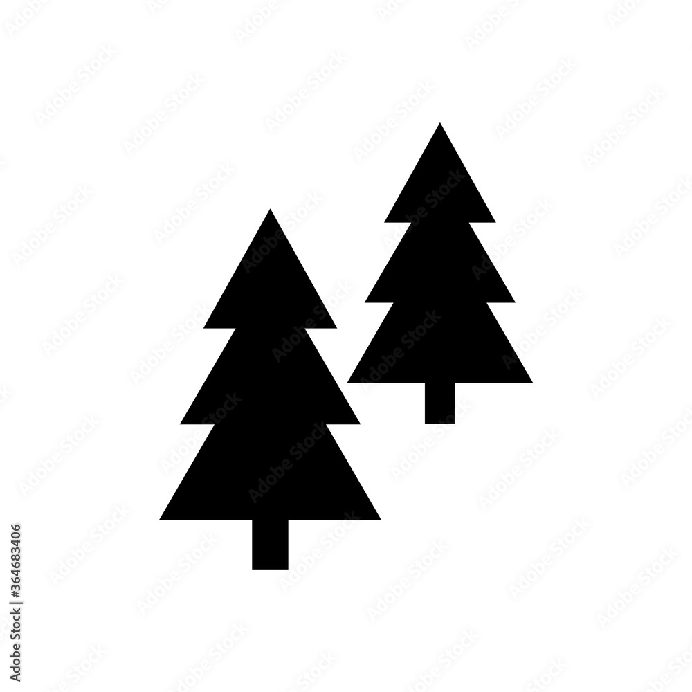 Poster Coniferous trees pictogram, icon isolated on a white background. EPS10 vector file