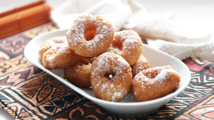 Deep fried Rosquillas traditional dessert in spain
