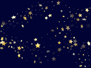 Gold gradient star dust sparkle vector background.