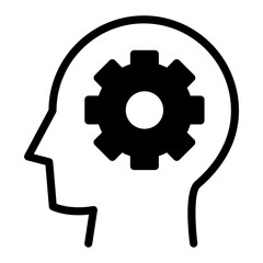 Mind set of human icon