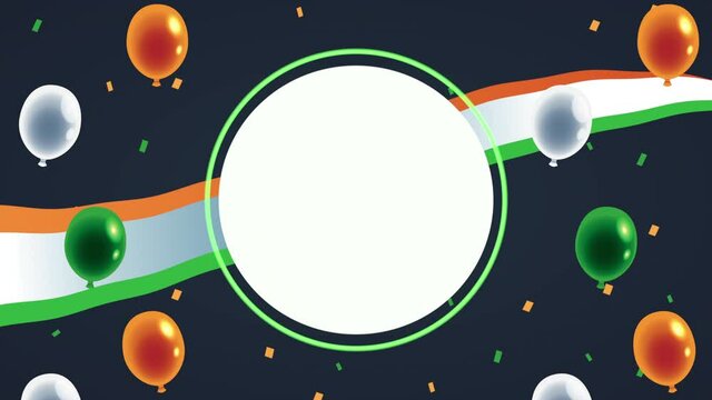 india independence day balloons helium with flag colors