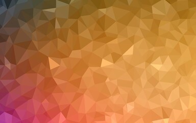 Light Orange vector abstract mosaic pattern. A sample with polygonal shapes. Polygonal design for your web site.