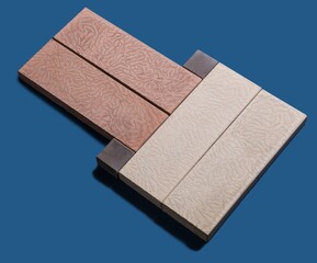 A sample of ground, wall stone shape on the unicolour background