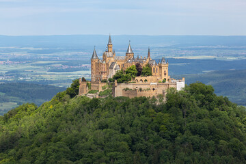 Fototapeta premium Hohenzollern Castle as seen from Zeller Horn, Germany