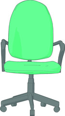 Illustration of a wonderful office chair perspective angle