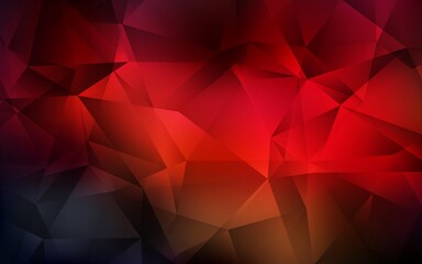 Dark Red vector polygon abstract layout. Shining polygonal illustration, which consist of triangles. Brand new style for your business design.