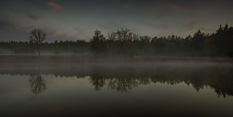Fototapeta premium fog over the river