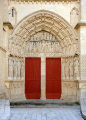 Portail royale de la cathédrale Saint-André, Bordeaux Gironde France