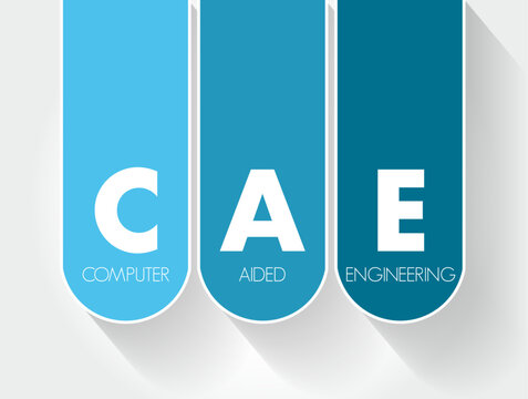 CAE - Computer Aided Engineering acronym, technology concept background
