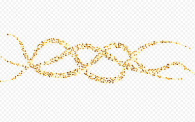 Golden Circle Bright Transparent Background. 
