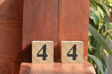 Number 44, number cube in natural concept.