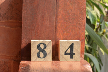 Number 84, number cube in natural concept.