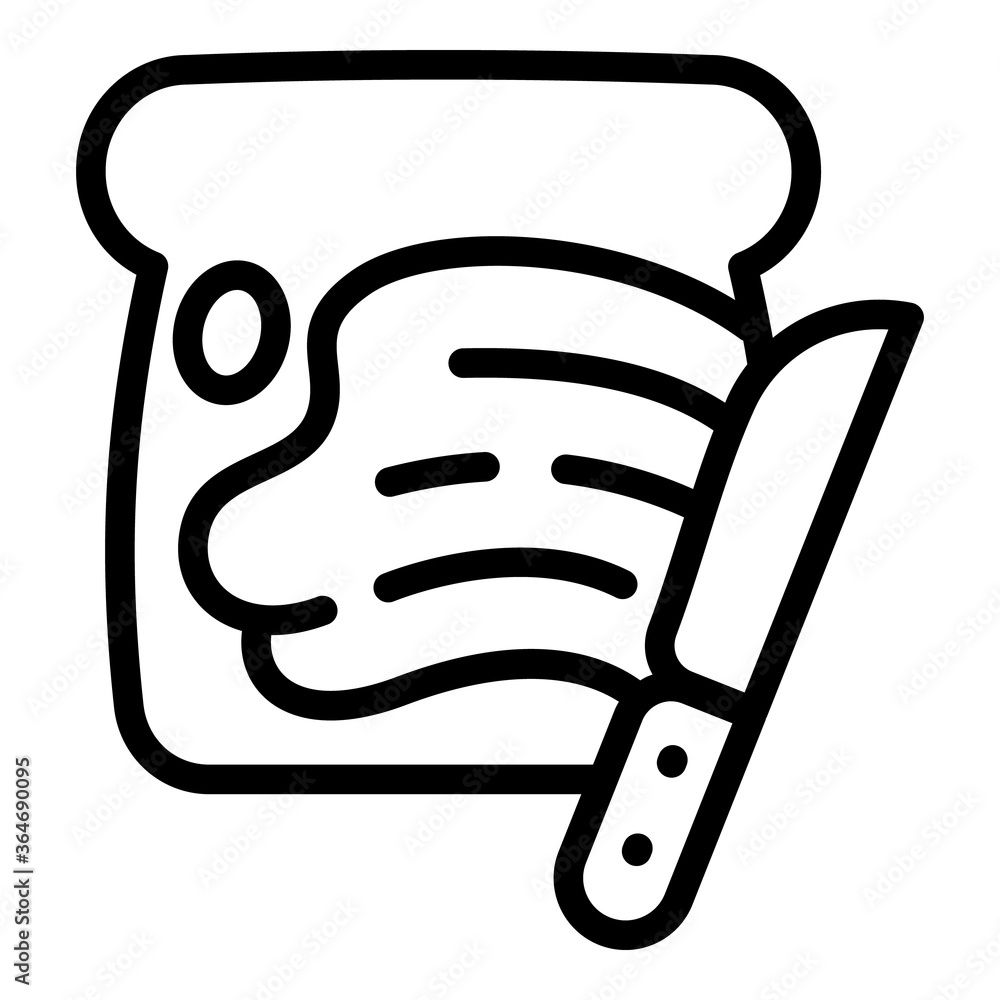 Poster knife peanut butter icon. outline knife peanut butter vector icon for web design isolated on white b