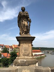 Fototapeta premium statue on Karluv most in prague