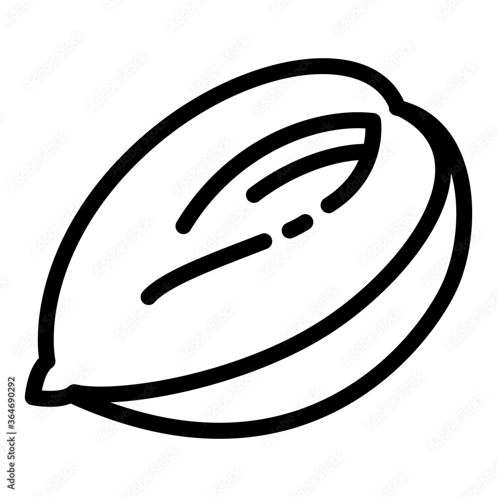 Poster half peanut icon. outline half peanut vector icon for web design isolated on white background