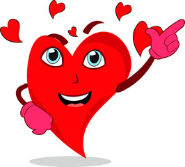 amazing love heart funny character activity different action poses