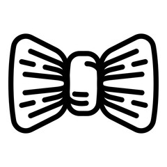 Textile bow tie icon. Outline textile bow tie vector icon for web design isolated on white background