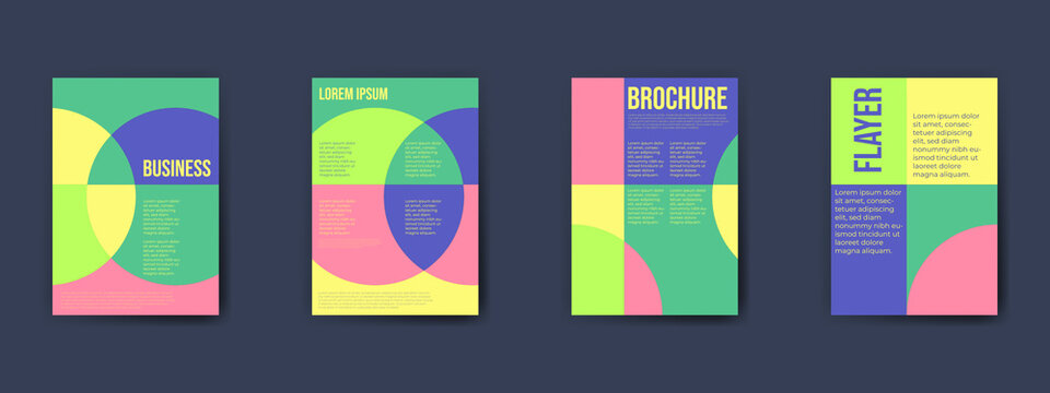 Abstract geometric pattern background for business brochure cover design. Vector flyer template layout design. For business brochure, poster, annual report, leaflet, magazine or book cover.