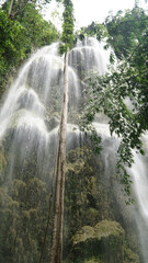 Tumalog Falls in the jungle near Cebu City, Philippines.