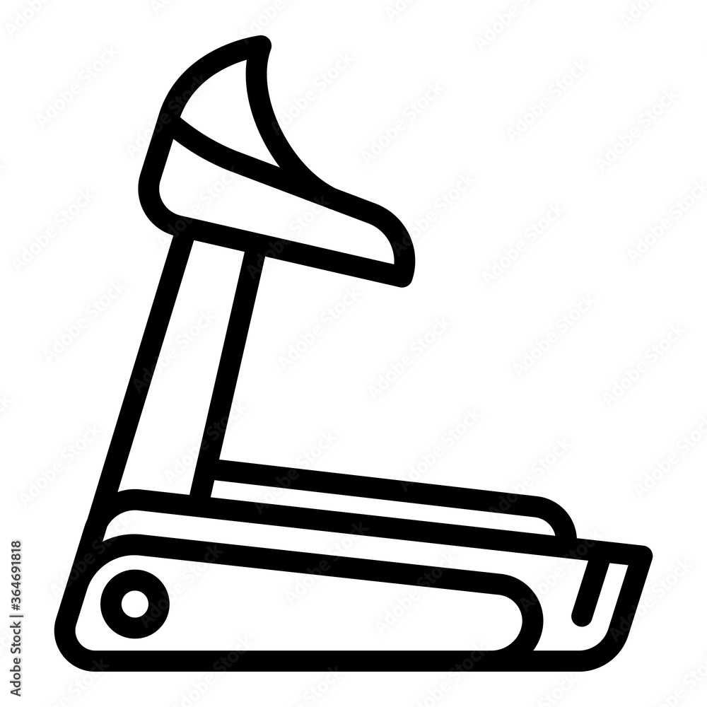 Poster treadmill icon. outline treadmill vector icon for web design isolated on white background